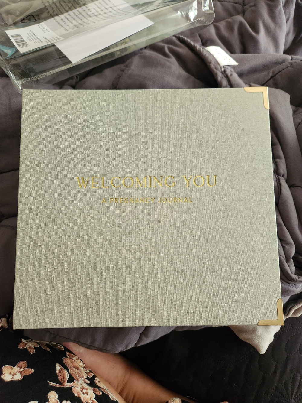 Welcoming You Pregnancy Journal - Sage Green Hardcover